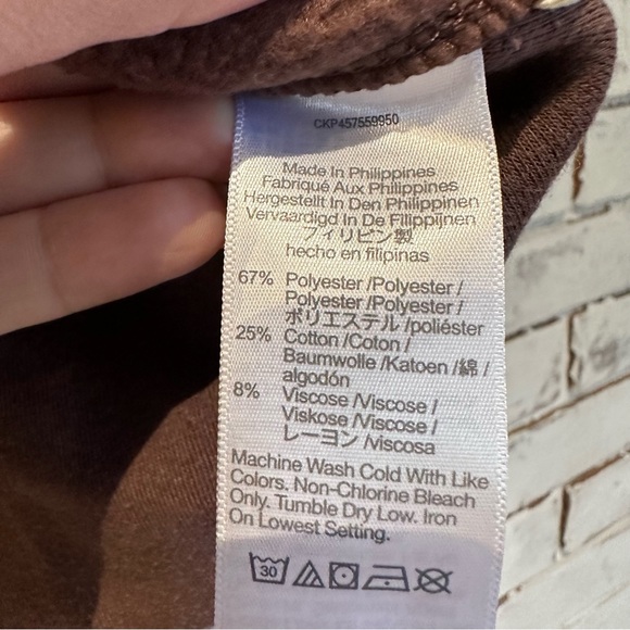 Madewell resourced brushed side button sweatshirt brown small - Picture 4 of 4